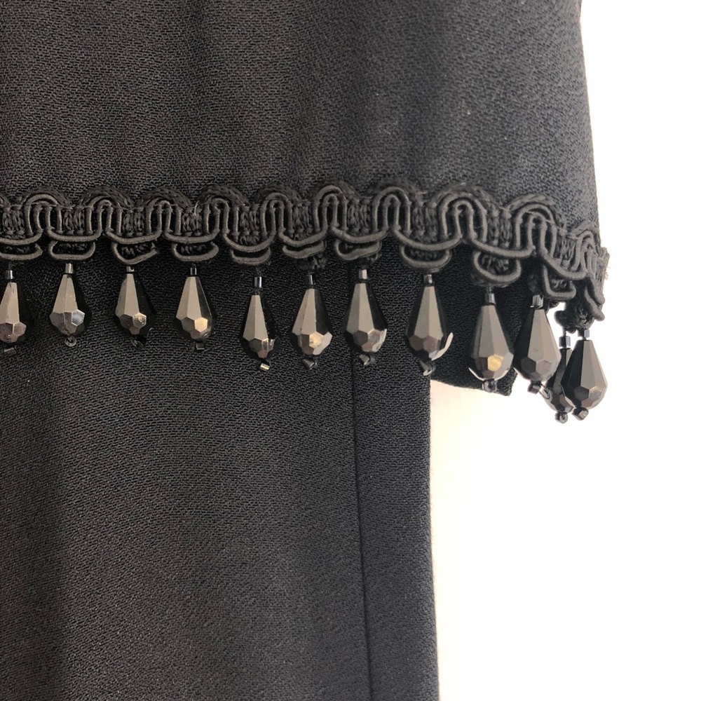 🎵 VINTAGE 80s Black Beaded Jumpsuit - Picture 3 of 5